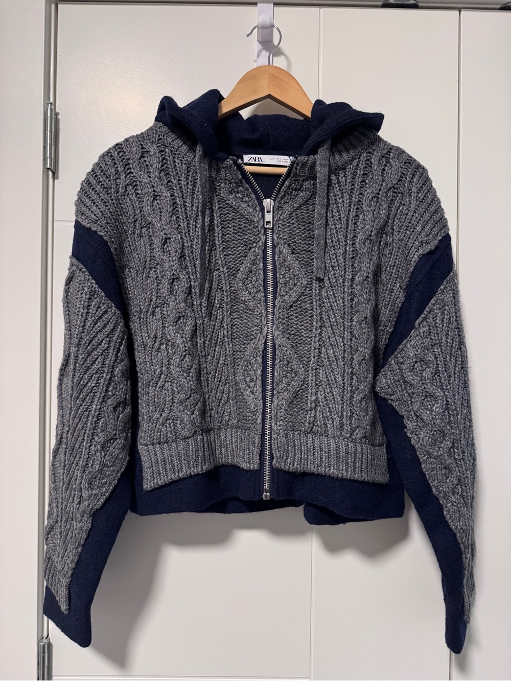 Zara combination knit jacket
